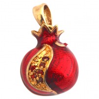 Gold Filled Pomegranate Garnet Drop Pendant